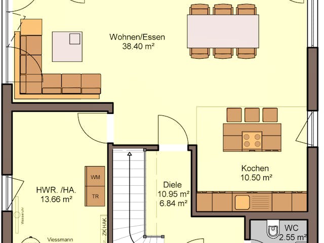 Fertighaus Terrano von Büdenbender Hausbau, Stadtvilla Grundriss 1 Fertighaus Terrano von Büdenbender Hausbau, Stadtvilla Grundriss 1