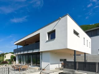 Fertighaus Tessin von Holzhaus Rosskopf Schlüsselfertig ab 499000€, Cubushaus Außenansicht 1