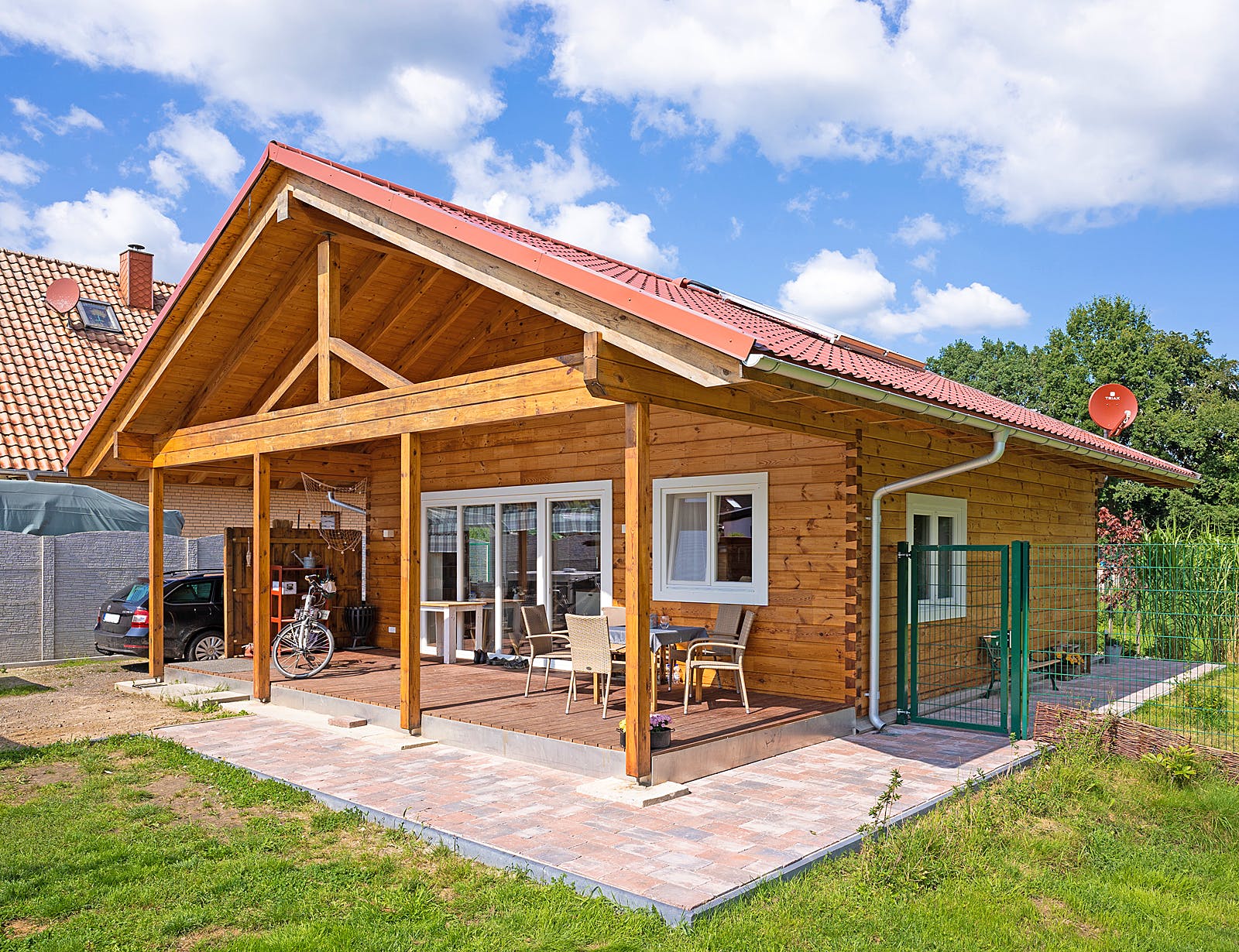 Blockhaus Brixen von Thule Blockhaus Bausatzhaus ab 143860€, Blockhaus Außenansicht 1
