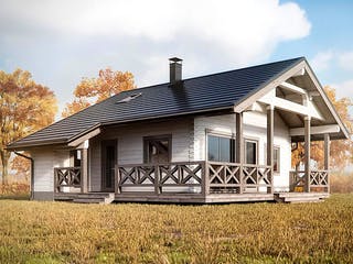 Blockhaus Brixen von Thule Blockhaus Bausatzhaus ab 143860€, Blockhaus Außenansicht 4
