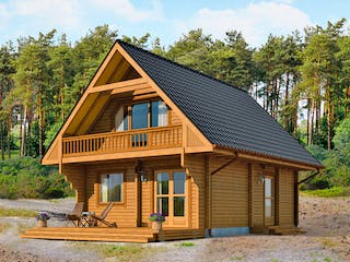 Blockhaus Fjord Premium von Thule Blockhaus Bausatzhaus ab 76220€, Blockhaus Außenansicht 5