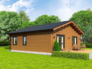 Blockhaus "Jetzt erst recht"-Haus von Thule Blockhaus Bausatzhaus ab 48750€, Blockhaus Außenansicht 4