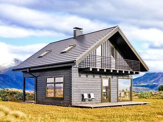 Blockhaus Kitzbühel von Thule Blockhaus Bausatzhaus ab 152050€, Blockhaus Außenansicht 1