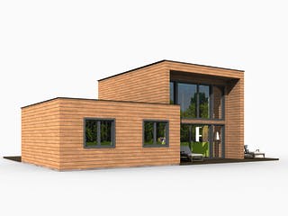 Blockhaus KuBu von Thule Blockhaus Bausatzhaus ab 147300€, Blockhaus Außenansicht 3