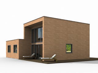 Blockhaus KuBu von Thule Blockhaus Bausatzhaus ab 147300€, Blockhaus Außenansicht 4