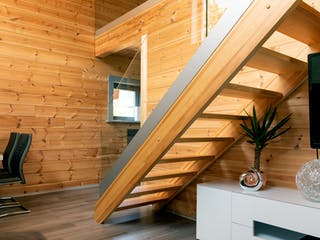 Blockhaus KuBu von Thule Blockhaus Bausatzhaus ab 147300€, Blockhaus Innenansicht 2