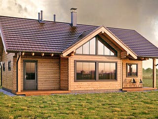 Blockhaus Sölden von Thule Blockhaus Bausatzhaus ab 178500€, Blockhaus Außenansicht 2