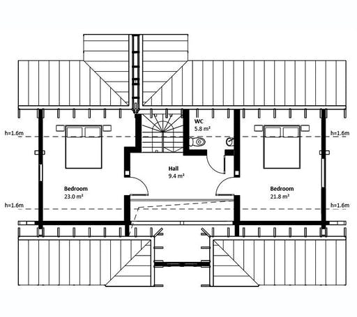 Blockhaus Sölden von Thule Blockhaus Bausatzhaus ab 178500€, Blockhaus Grundriss 2
