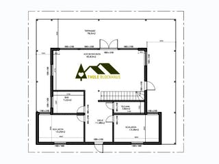 Blockhaus Taunus von Thule Blockhaus Bausatzhaus ab 199800€, Blockhaus Grundriss 1