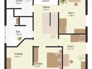 Fertighaus Thurgau von Keitel-Haus, Pultdachhaus Grundriss 2