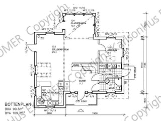 Fertighaus Torsjö (inacitve) von Generalbau GS Schwedenhaus Schlüsselfertig ab 299769€, Satteldach-Klassiker Grundriss 1