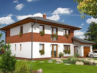 Massivhaus Toscana von CMF Creativ Massiv Flexibel HAUSBAU Schlüsselfertig ab 265000€, Stadtvilla Außenansicht 1