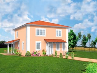 Massivhaus Toskana 130 von F.C. Nüdling Fertigteiltechnik Schlüsselfertig ab 255450€, Stadtvilla Außenansicht 2