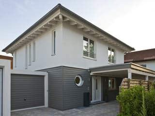 Fertighaus Traunstein von Regnauer Hausbau Schlüsselfertig ab 311110€, Stadtvilla Außenansicht 7