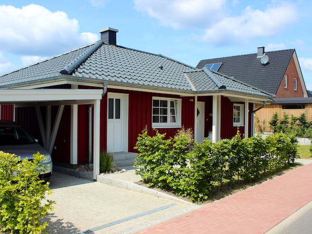 Blockhaus Trelleborg von Fjorborg Häuser Ausbauhaus ab 124853€, Blockhaus Außenansicht 3
