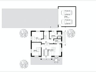 Fertighaus Tremmel von Becker 360 Schlüsselfertig ab 411500€, Stadtvilla Grundriss 1