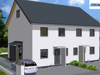 Massivhaus Trend 135 SD von EUROMAC 2 S.A.S. Bausatzhaus ab 40745€, Satteldach-Klassiker Außenansicht 1