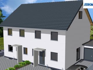 Massivhaus Trend 135 SD von EUROMAC 2 S.A.S. Bausatzhaus ab 40745€, Satteldach-Klassiker Außenansicht 2
