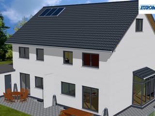 Massivhaus Trend 135 SD von EUROMAC 2 S.A.S. Bausatzhaus ab 40745€, Satteldach-Klassiker Außenansicht 4