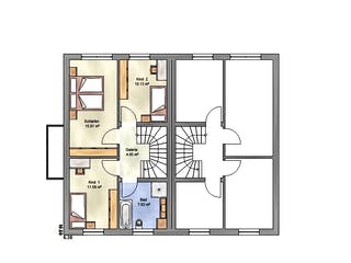 Massivhaus Trend 135 SD von EUROMAC 2 S.A.S. Bausatzhaus ab 40745€, Satteldach-Klassiker Grundriss 1