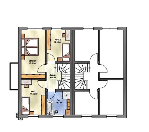 Massivhaus Trend 135 SD von EUROMAC 2 Bausatzhaus ab 40745€, Satteldach-Klassiker Grundriss 1