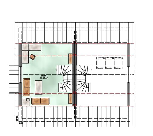 Massivhaus Trend 135 SD von EUROMAC 2 Bausatzhaus ab 40745€, Satteldach-Klassiker Grundriss 2