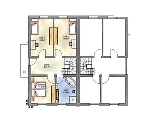Massivhaus Trend 160 FD von EUROMAC 2 S.A.S. Bausatzhaus ab 44819€, Cubushaus Grundriss 1