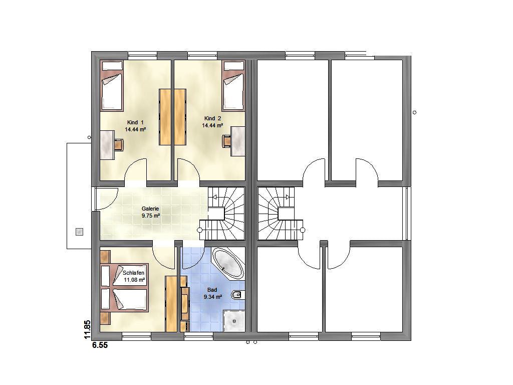 Massivhaus Trend 160 FD von EUROMAC 2 Bausatzhaus ab 44819€, Cubushaus Grundriss 1