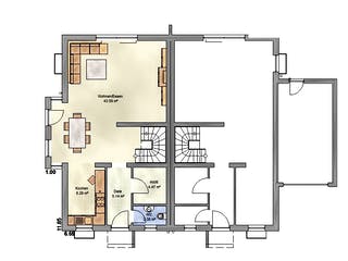 Massivhaus Trend 160 FD von EUROMAC 2 S.A.S. Bausatzhaus ab 44819€, Cubushaus Grundriss 3