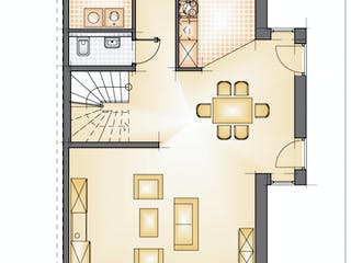 Massivhaus Trend 175 von F.C. Nüdling Fertigteiltechnik Schlüsselfertig ab 332550€, Pultdachhaus Grundriss 1