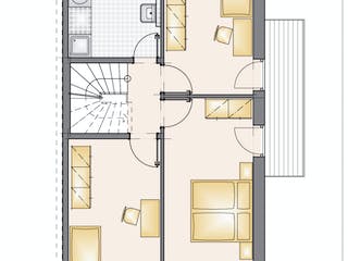 Massivhaus Trend 175 von F.C. Nüdling Fertigteiltechnik Schlüsselfertig ab 332550€, Pultdachhaus Grundriss 2
