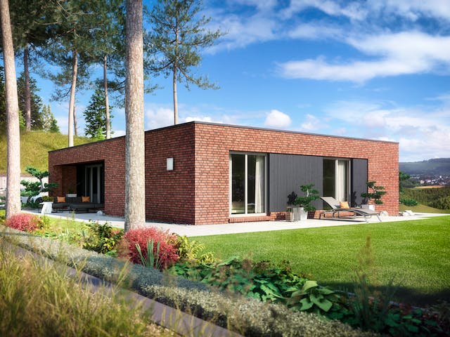 Massivhaus Trend 3000.2 von Deutsche Bauwelten Schlüsselfertig ab 344906€, Bungalow Außenansicht 1
