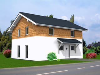 Fertighaus Trendline 137 von Suckfüll Energiesparhaus Schlüsselfertig ab 189580€, Satteldach-Klassiker Außenansicht 1