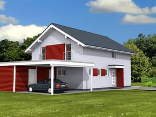 Fertighaus Trendline 170 von Suckfüll Energiesparhaus Schlüsselfertig ab 234190€, Satteldach-Klassiker Außenansicht 1