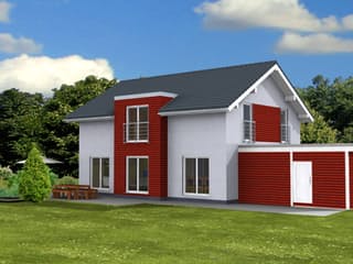 Fertighaus Trendline 170 von Suckfüll Energiesparhaus Schlüsselfertig ab 234190€, Satteldach-Klassiker Außenansicht 2