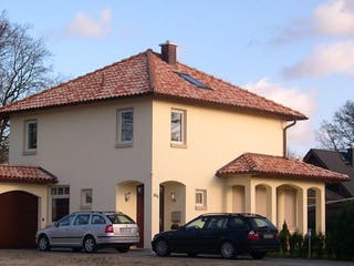 Massivhaus Trentino von VARIANT-HAUS Bausatzhaus ab 44933€, Stadtvilla Außenansicht 3