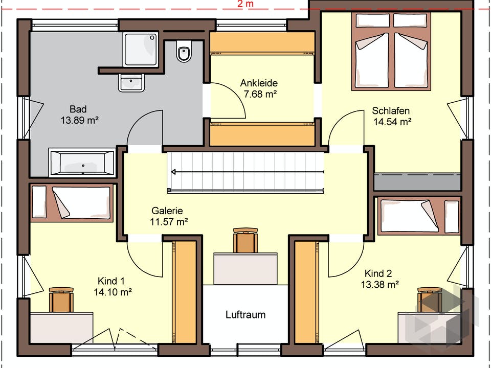 Trento - Var. 153 von Büdenbender Hausbau Grundriss