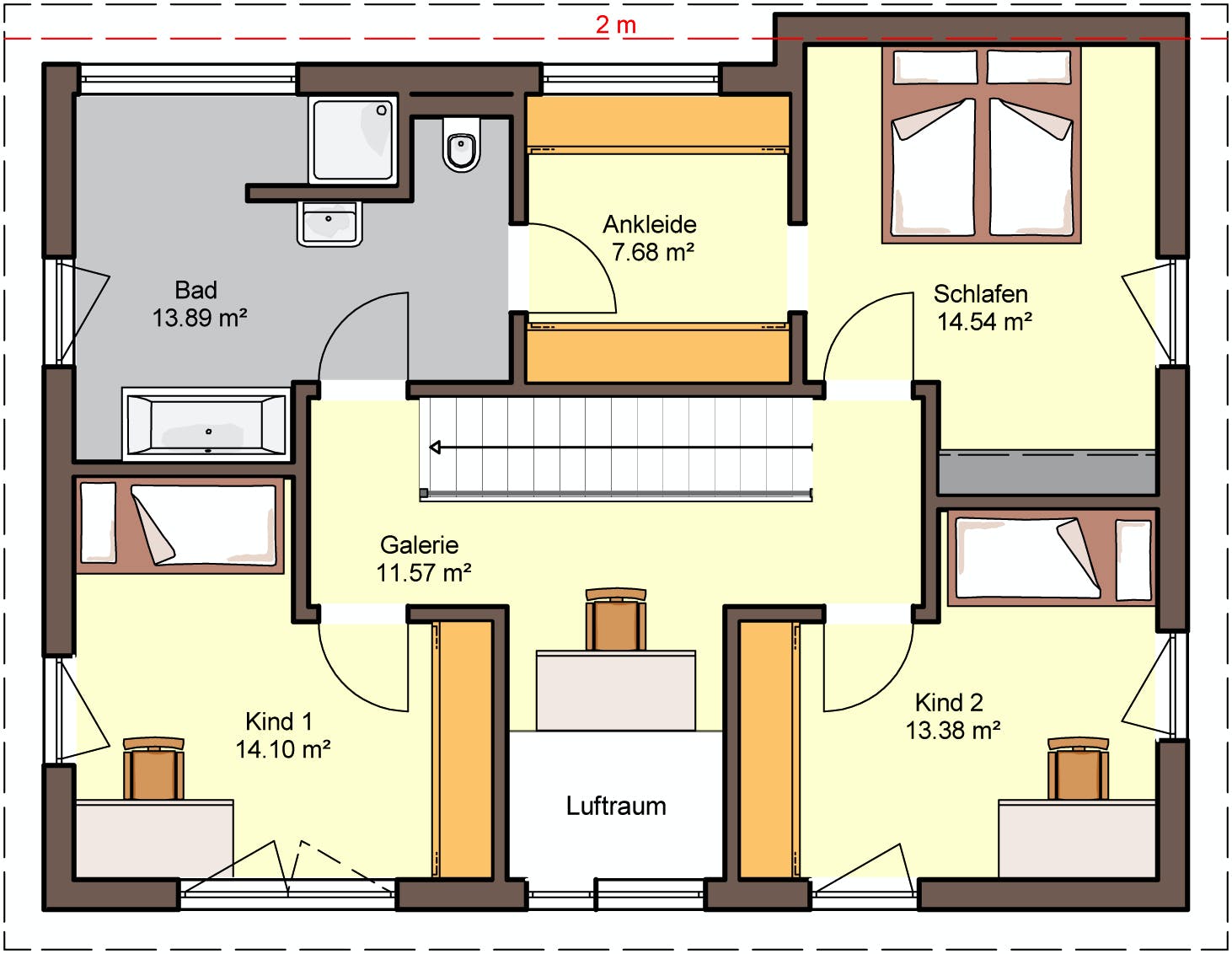 Fertighaus Trento - Var. 153 von Büdenbender Hausbau Schlüsselfertig ab 394925€, Pultdachhaus Grundriss 1