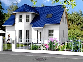 Massivhaus Turmhaus 161 von SYSTEMHAUS HAUSVERTRIEB Schlüsselfertig ab 288200€, Satteldach-Klassiker Außenansicht 1