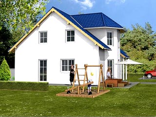 Massivhaus Turmhaus 161 von SYSTEMHAUS HAUSVERTRIEB Schlüsselfertig ab 288200€, Satteldach-Klassiker Außenansicht 2