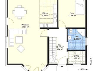 Massivhaus Turmhaus 161 von SYSTEMHAUS HAUSVERTRIEB Schlüsselfertig ab 288200€, Satteldach-Klassiker Grundriss 2