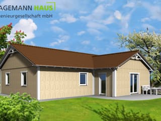 Fertighaus Tuva von Hagemann Haus Schlüsselfertig ab 164800€, Bungalow Außenansicht 1