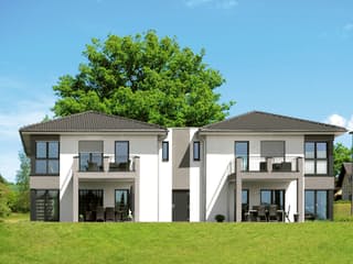 Fertighaus Twin 2 von STREIF Haus, Stadtvilla Außenansicht 1