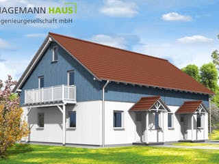 Fertighaus Twinto 35 von Hagemann Haus Schlüsselfertig ab 139500€, Satteldach-Klassiker Außenansicht 5