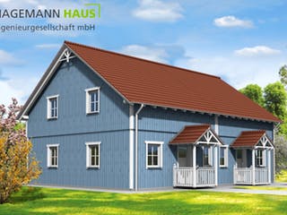 Fertighaus Twinto 35 von Hagemann Haus Schlüsselfertig ab 139500€, Satteldach-Klassiker Außenansicht 2