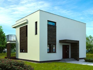 Fertighaus Aurelianus von Ü-Haus, Cubushaus Außenansicht 1