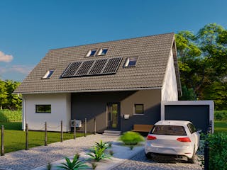 Fertighaus Dimension 90 von Ü-Haus, Satteldach-Klassiker Außenansicht 2