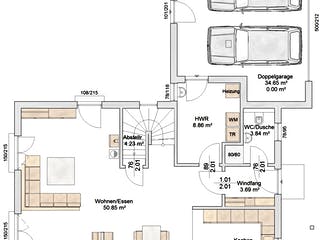 Fertighaus Uffenheim von Albert Haus Schlüsselfertig ab 349936€, Stadtvilla Grundriss 1