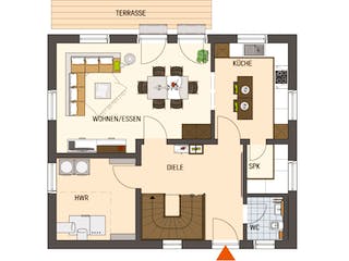 Fertighaus UNO 2.0 110 S130 von FingerHaus, Satteldach-Klassiker Grundriss 1