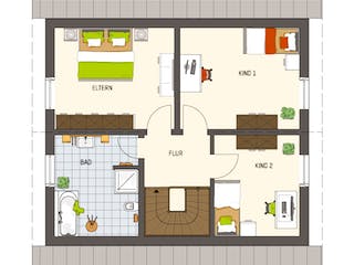 Fertighaus UNO 2.0 110 S130 von FingerHaus, Satteldach-Klassiker Grundriss 2